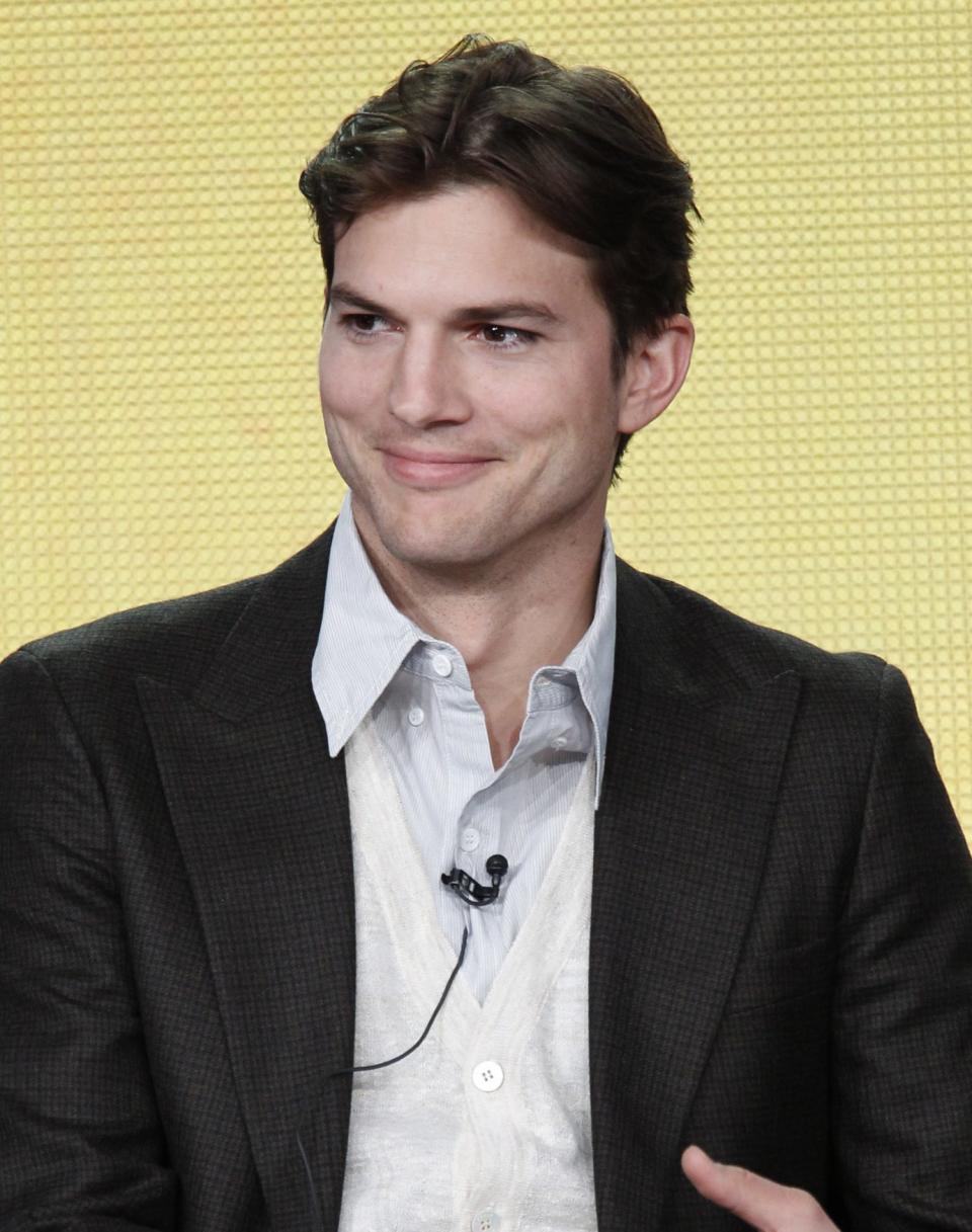 Ashton Kutcher smiling