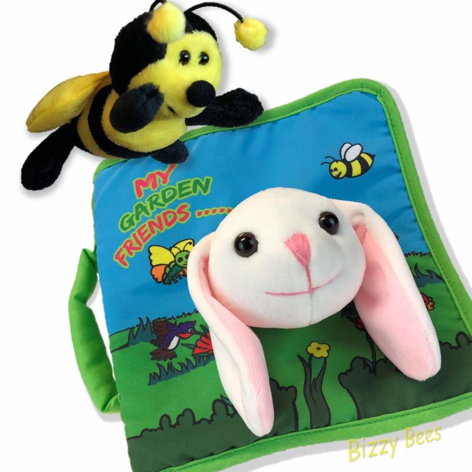 <a href="https://amzn.to/2DhTpeN" rel="nofollow noopener" target="_blank" data-ylk="slk:tPlush Toy Bee & Easter Bunny Rabbit Cloth Book;elm:context_link;itc:0;sec:content-canvas" class="link ">tPlush Toy Bee & Easter Bunny Rabbit Cloth Book</a> (Photo: Amazon)