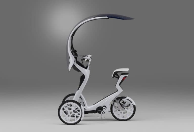 <p>The 05GEN is Yamaha's new electric tricycle. Yamaha says the design is meant to fit around you like clothing.</p>