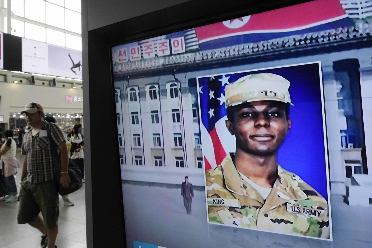 North Korea says on Wednesday, Sept. 27, it has decided to expel a U.S. soldier who crossed into the country through the heavily armed inter-Korean border in July.  (Ahn Young-joon / AP)