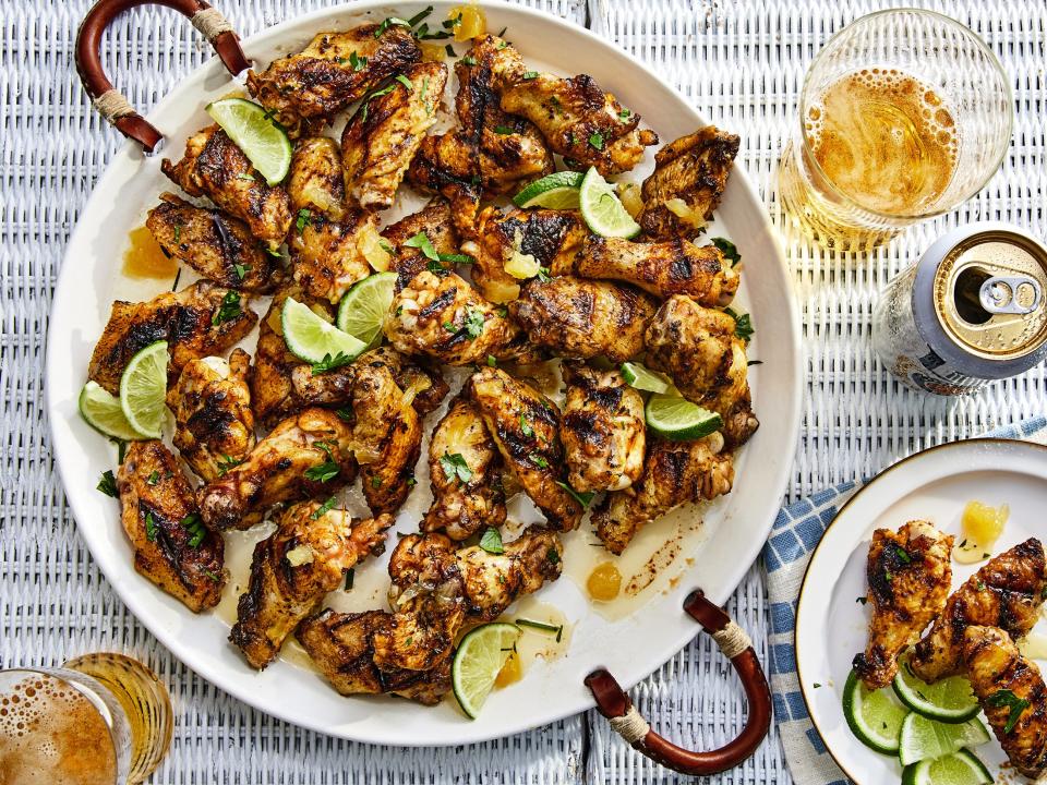 Grilled Wings with Pineapple-Ginger Glaze