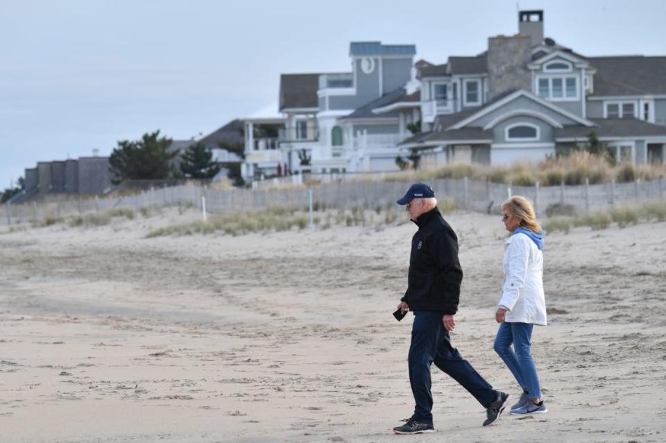 <div class="inline-image__caption"><p>President Joe Biden and first lady Jill Biden are a frequent presence in Rehoboth Beach, where they own a summer home.</p></div> <div class="inline-image__credit">Nicholas Kamm/AFP via Getty</div>