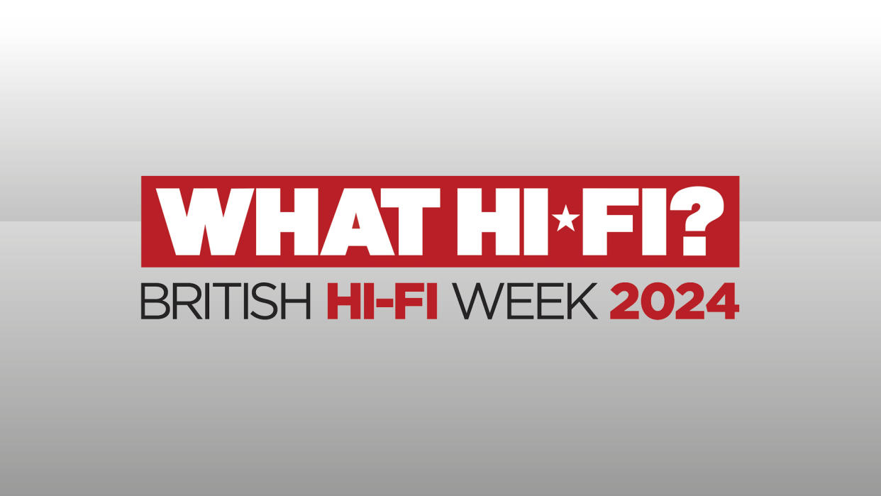  What Hi-Fi? British Hi-Fi Week 2024 logo on blank background. 