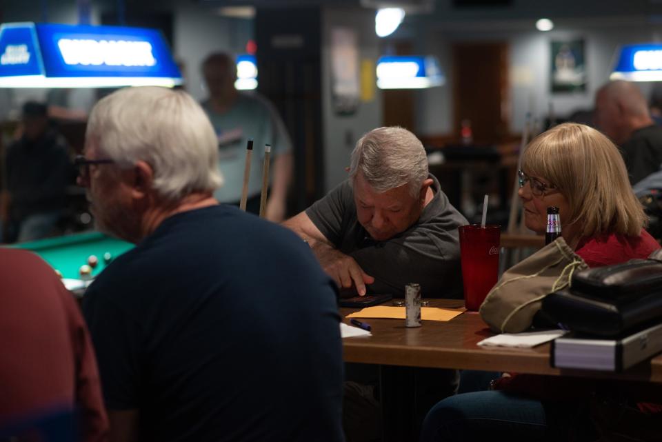 Just like other activities, pool offers many health benefits, including socialization, mobility and mental exercise. Many players at the Old Dude & Dudettes Pool League bring their spouses and friends.