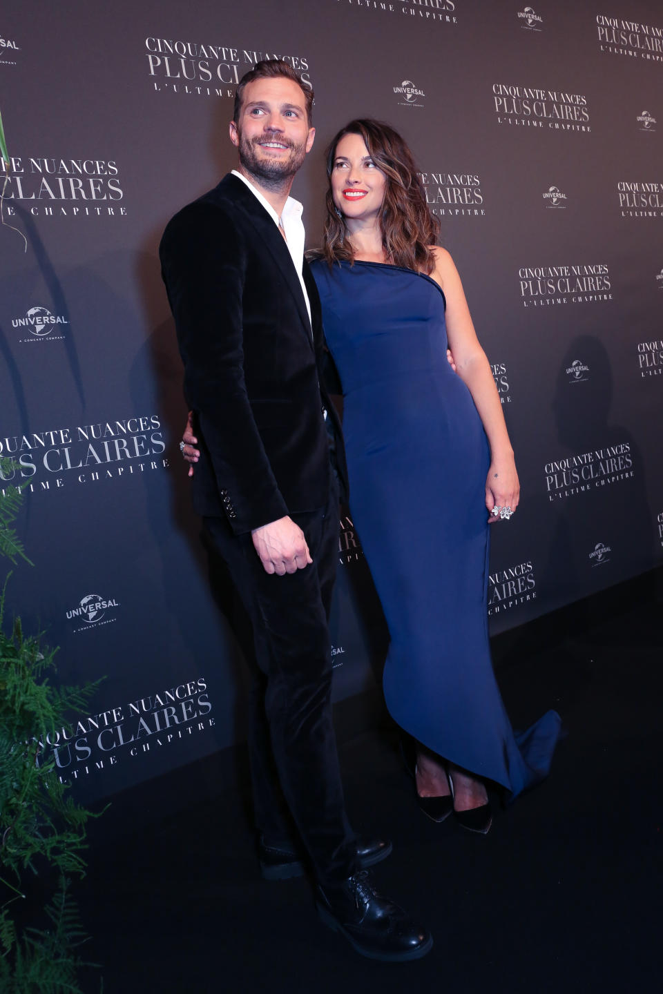 <p>Jamie Dornan and his wife Amelia Warner photographed for the Fifty Shade Freed Premiere on Feb 6, 2018 in Paris, France. (Photo by Olivier VIGERIE / Contour by Getty Images) </p>