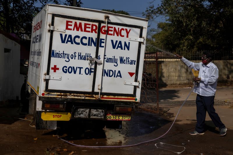 The Wider Image: The 1,700km journey to deliver coronavirus vaccine to India's rural health workers