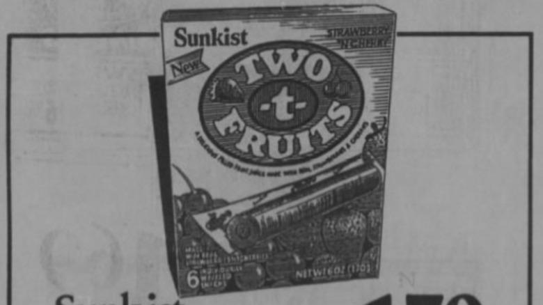 Two-T-Fruits box vintage black and white 