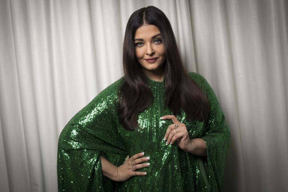 Aishwarya Rai Bachchan poses for portrait photographs during the 76th international film festival, Cannes, southern France, Thursday, May 18, 2023. (Photo by Scott Garfitt/Invision/AP)