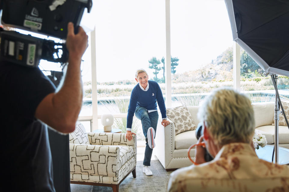 Behind the scenes with Ellen DeGeneres. - Credit: Courtesy of ED Ellen Degeneres