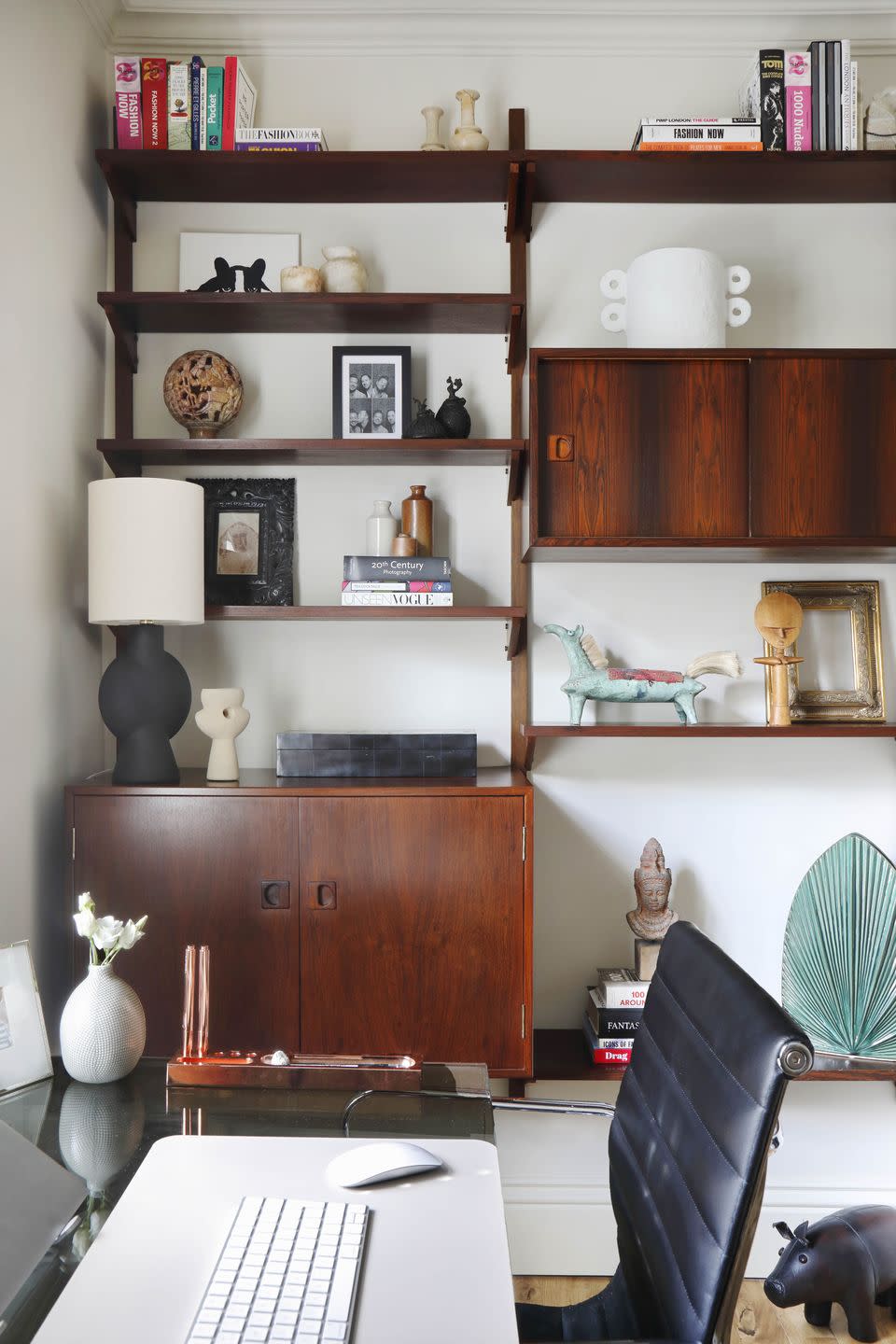 south london victorian home renovation vintage shelves desk shelfie