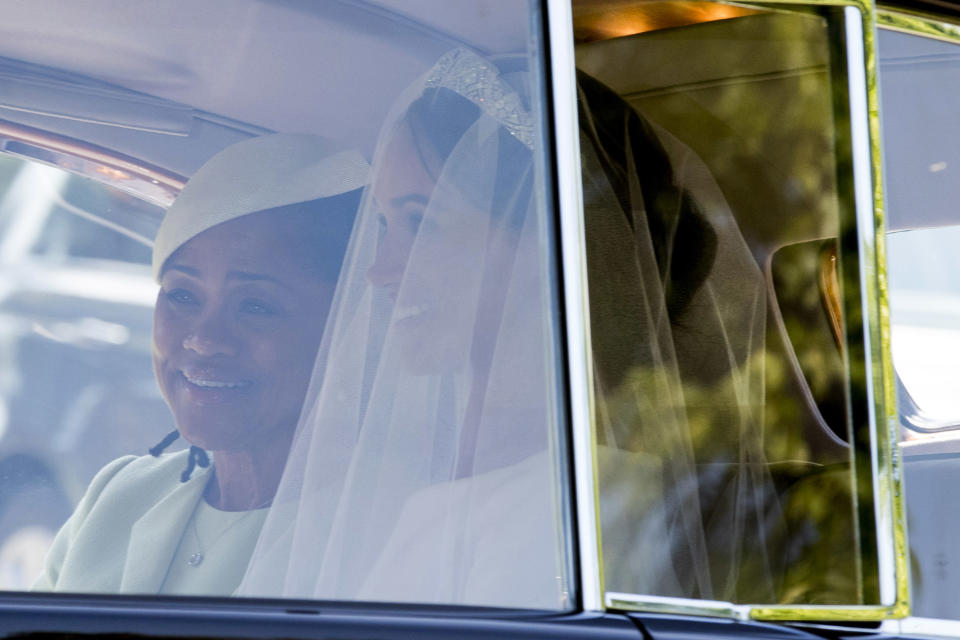 Meghan Markle and Mother arrive at wedding