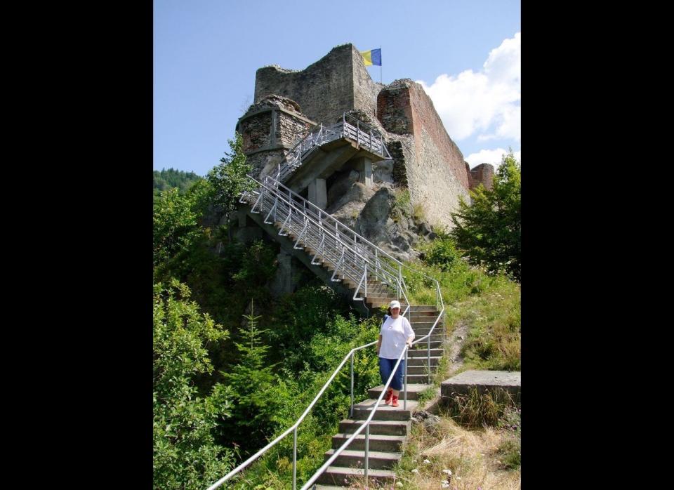 Poenari is a cliff-top castle and fortress that Vlad refurbished and for a time called home.     Photo: <a href="http://www.flickr.com/photos/cosmin_coco_ro/2725688975/in/photostream/" target="_hplink">Coco_ro</a>/Flickr