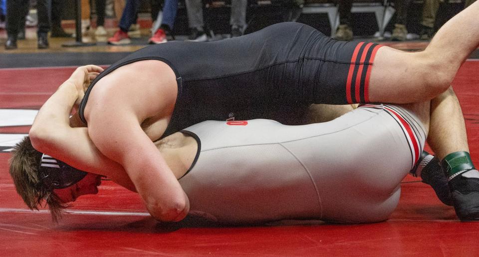 Rutgers' Brian Soldano pinned Ohio State's Ryder Rogotzke in the 184-pound bout.