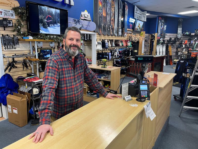 Phillip Howard poses for a photo inside his Troy's Ski Lubbock shop, in Lubbock, Texas