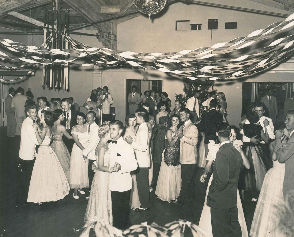 Students dance in the Mirror Ballroom at Lake Park Town Hall in the 1950s.