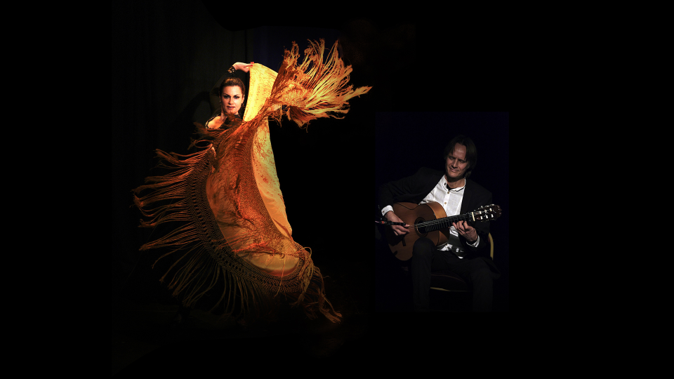 Madrid, Spain's Flamencodanza performs contemporary flamenco dancing accompanied by guitar.