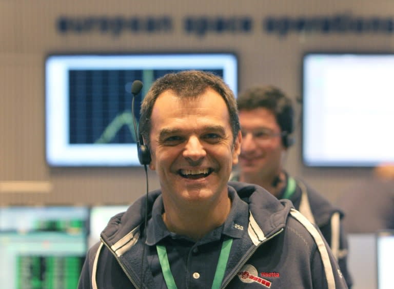 Andrea Accomazzo, Spacecraft Operations Manager at the European Space Agency (ESA), pictured at the European Space Operations Centre in Darmstadt, Germany during the descent of the Rosetta soacecraft onto Comet 67P on September 30, 2016