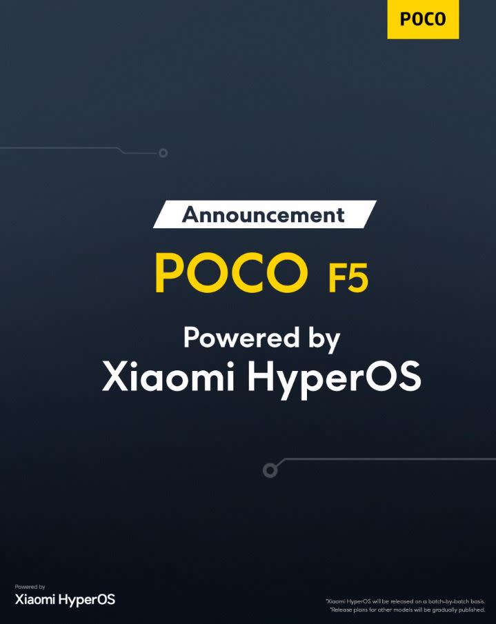 El POCO F5 recibirá el HyperOS