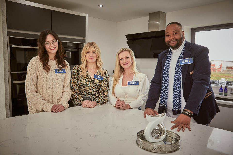 Four contestants try to prove they are the real Fern in This Is My House. (BBC/Expectation Entertainment)