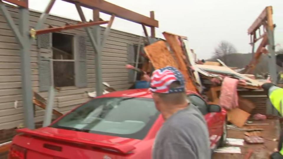 One person died and at least two others are in critical condition after a storm blew through a Claremont neighborhood on Tuesday.