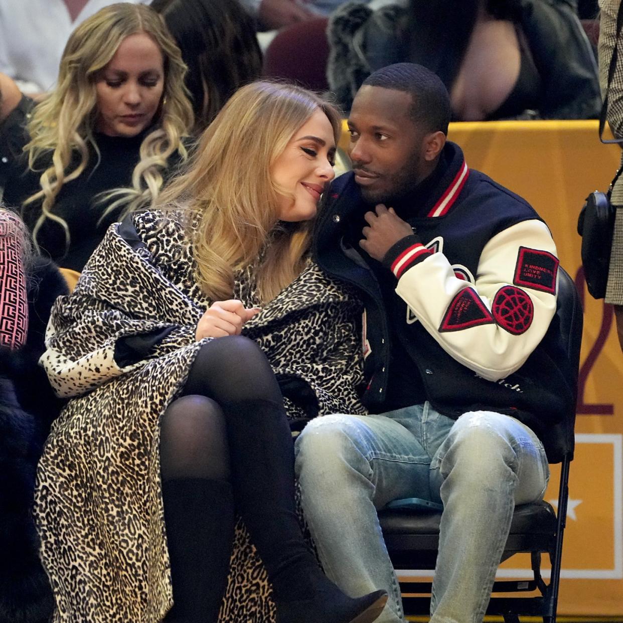  Adele and Rich Paul attend the 2022 NBA All-Star Game at Rocket Mortgage Fieldhouse on February 20, 2022 in Cleveland, Ohio 