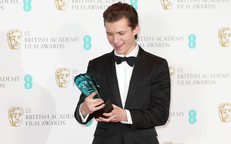 Tom Holland won a Rising Star award in the 2017 BAFTAs