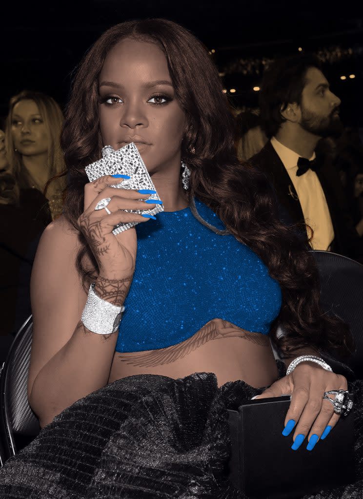 Rihanna had the right idea at the Grammys. (Photos: Getty Images/Illustration: Daniel Miller)