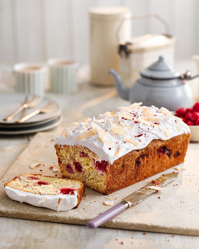 best loaf cake recipe coconut and raspberry loaf cake