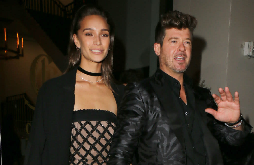 April Love Geary and Robin Thicke will get married this year credit:Bang Showbiz