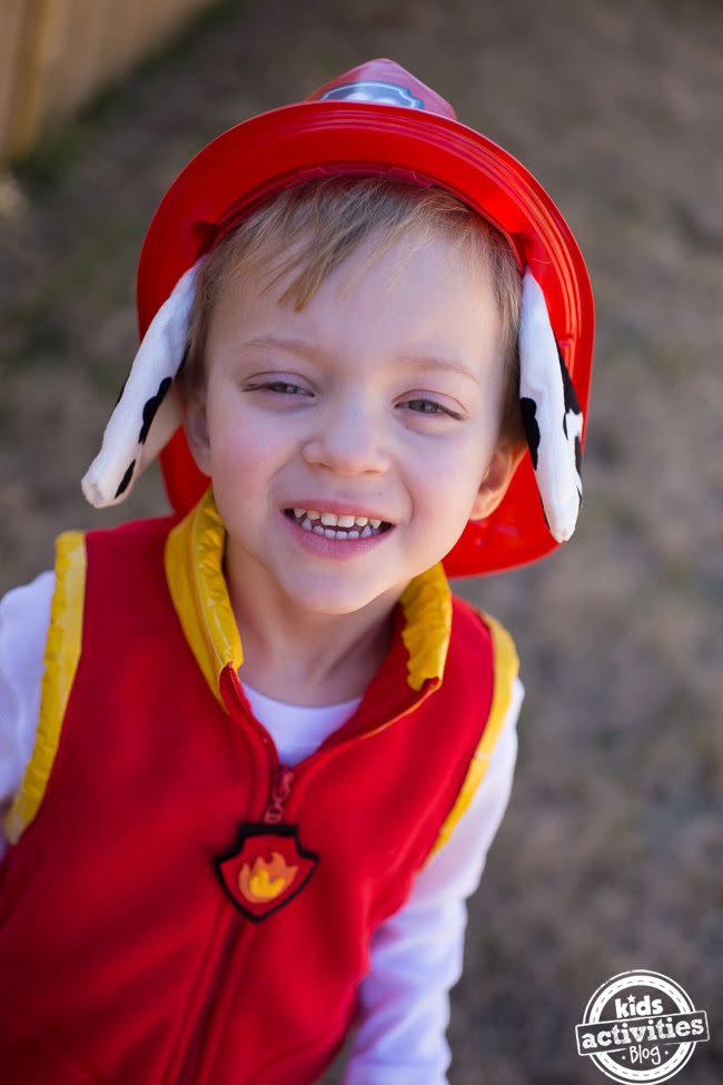 No-Sew PAW Patrol Marshall Costume