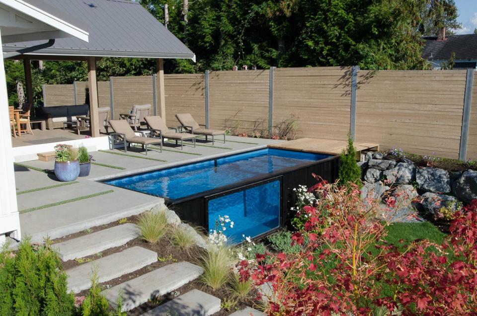 Repurposed Shipping Container Pool