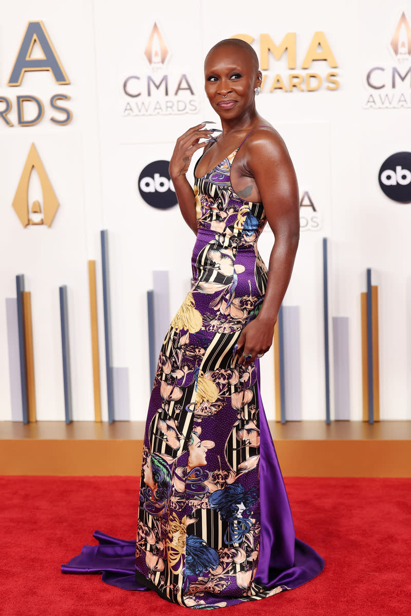 Cynthia Erivo at The 57th Annual CMA Awards at Bridgestone Arena in Nashville, Tennessee on November 8, 2023.