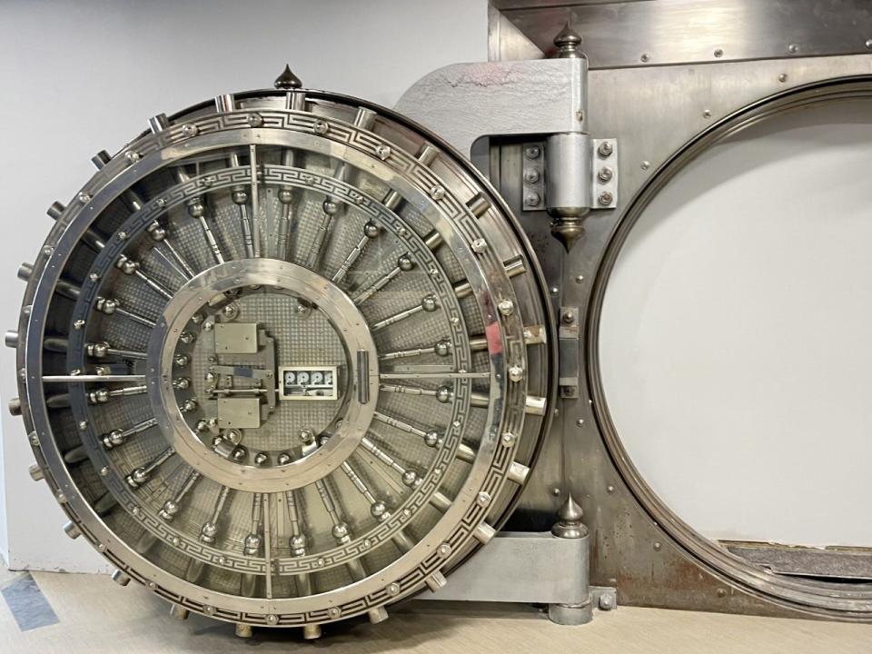 The old vault room that has been transformed to provide patient care.