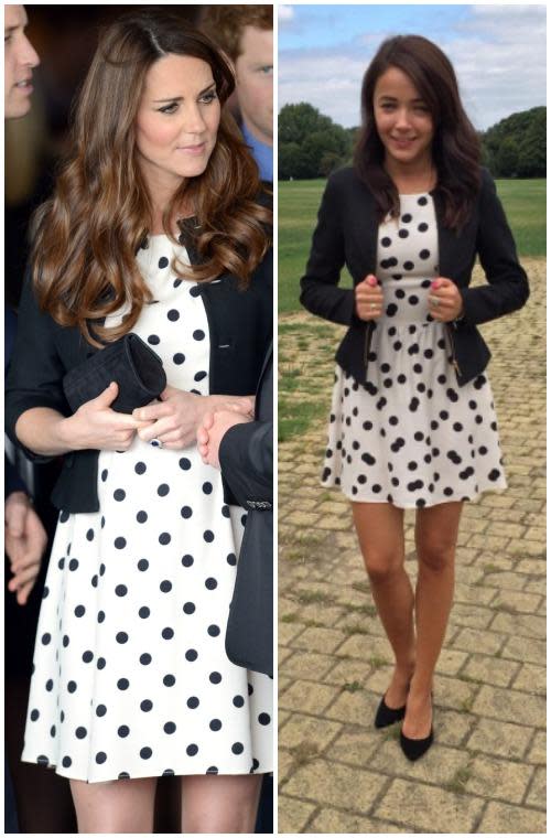 We're starting to see spots. Wait, they're actually both wearing polka dots!