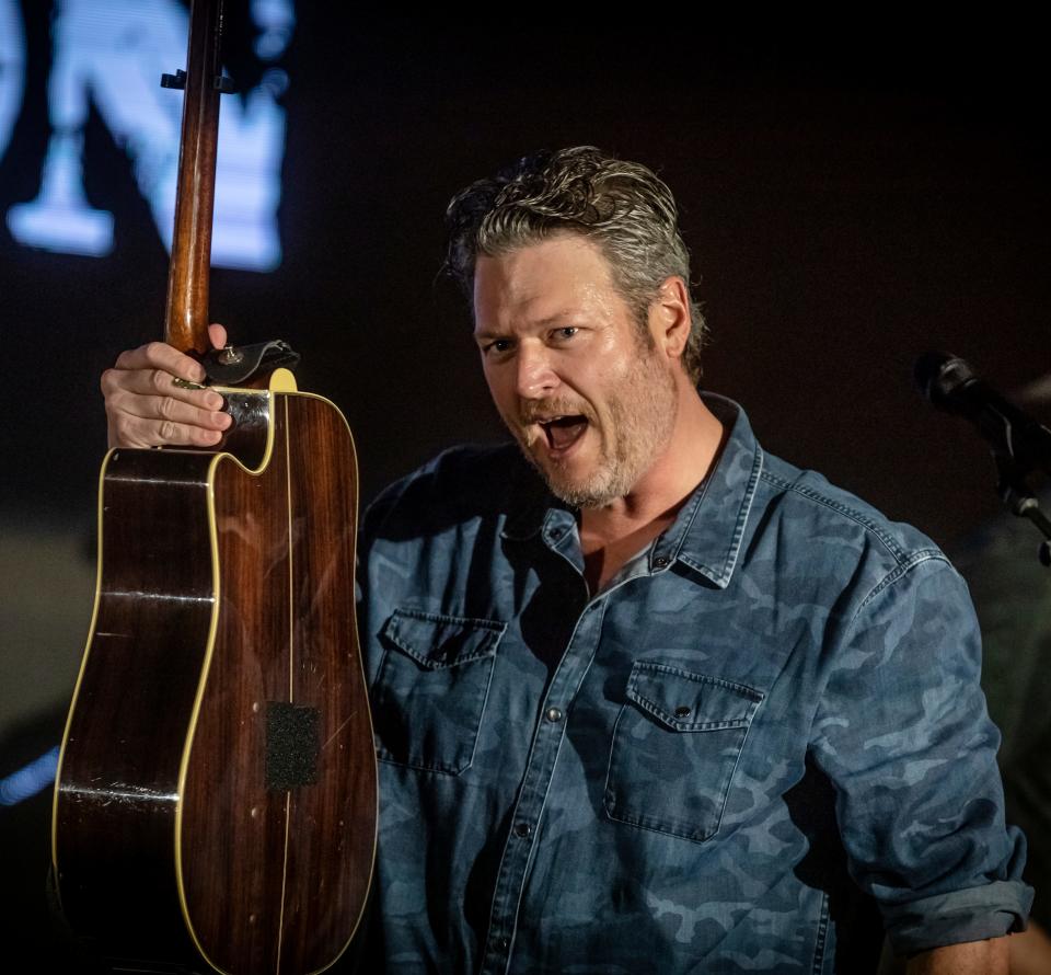 Blake Shelton performs at Ole Red on Lower Broadway Wednesday January 23, 2019. 