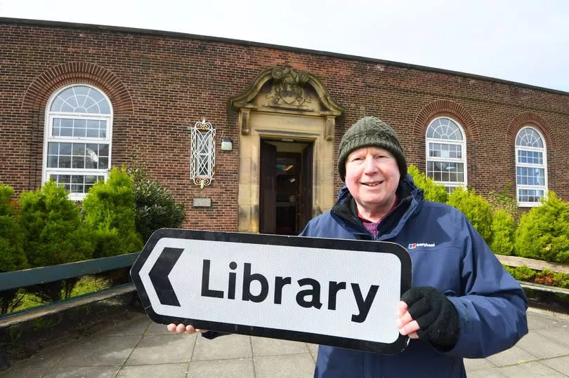 Ray Lyons, a trustee,outside Wallasey Village Library