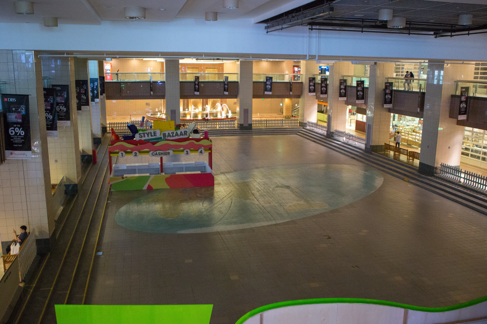 The Takashimaya Square inside the Ngee Ann City mall seen empty on 7 April 2020, the first day of Singapore's month-long circuit breaker period. (PHOTO: Dhany Osman / Yahoo News Singapore)