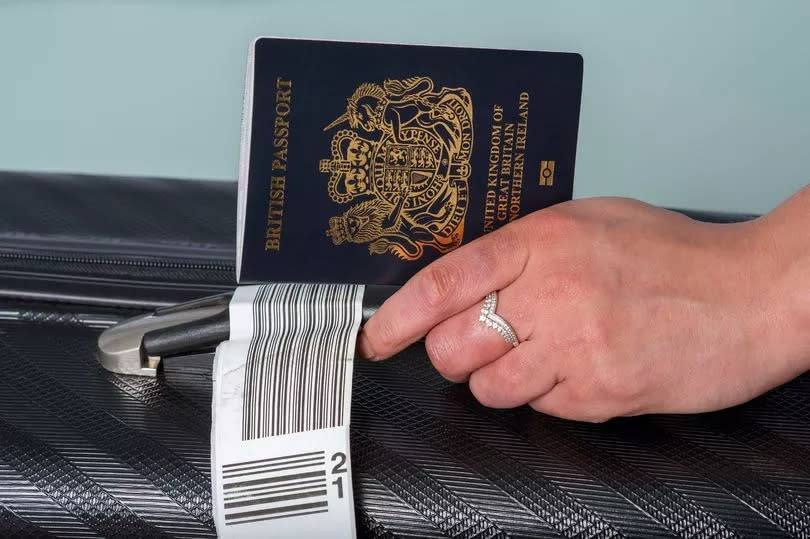 Photo shows someone holding their passport