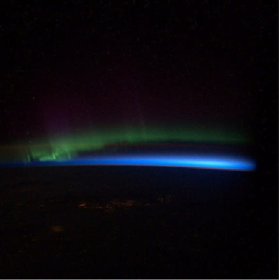 This Instagram image from the International Space Station was posted on April 8, 2014, with the caption: "The Northern Lights, while over Europe." - Swanny #exp39 #nasa #iss #international #space #station #earth #europe #night #aurora