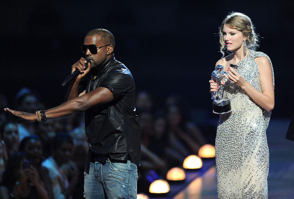 Kanye and Taylor onstage