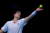 Tennis - ATP Finals - The O2, London, Britain - November 16, 2018 John Isner of the U.S. in action during his group stage match against Germany's Alexander Zverev Action Images via Reuters/Andrew Couldridge