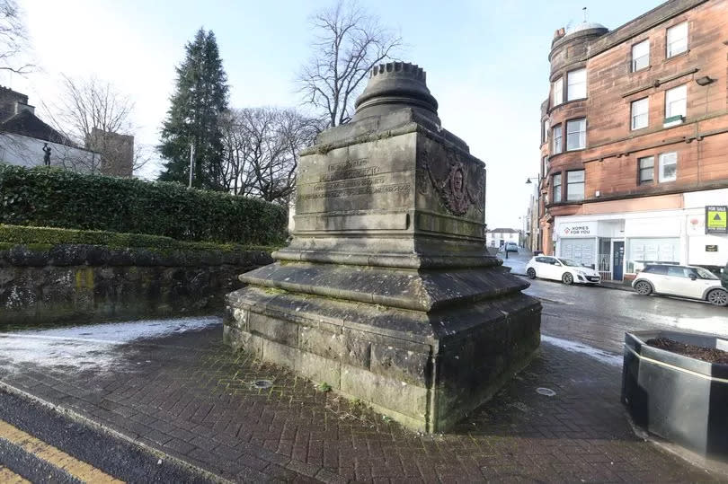 What’s left of the historic Christie Clock in Stirling