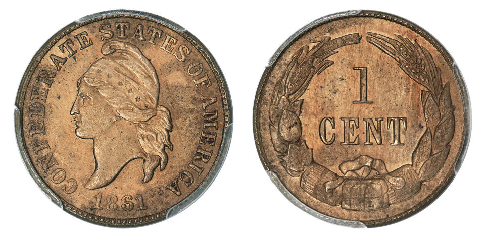 1861 1C Confederate States of America Cent