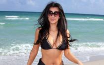 Immer ein Hingucker, auch am Strand von Miami Beach: Kim Kardashian. (Bild: John Parra/WireImage/Getty Images)