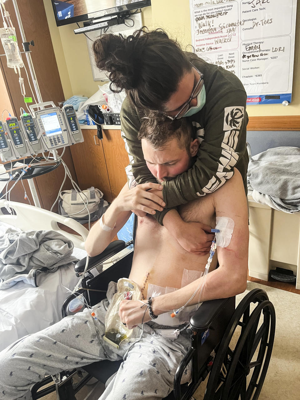 26-year-old Zach Stroup got married to his wife Madison Stroup at the hospital while he fought lymphoma and Crohn's disease. (Courtesy of Madison and Zach Stroup)