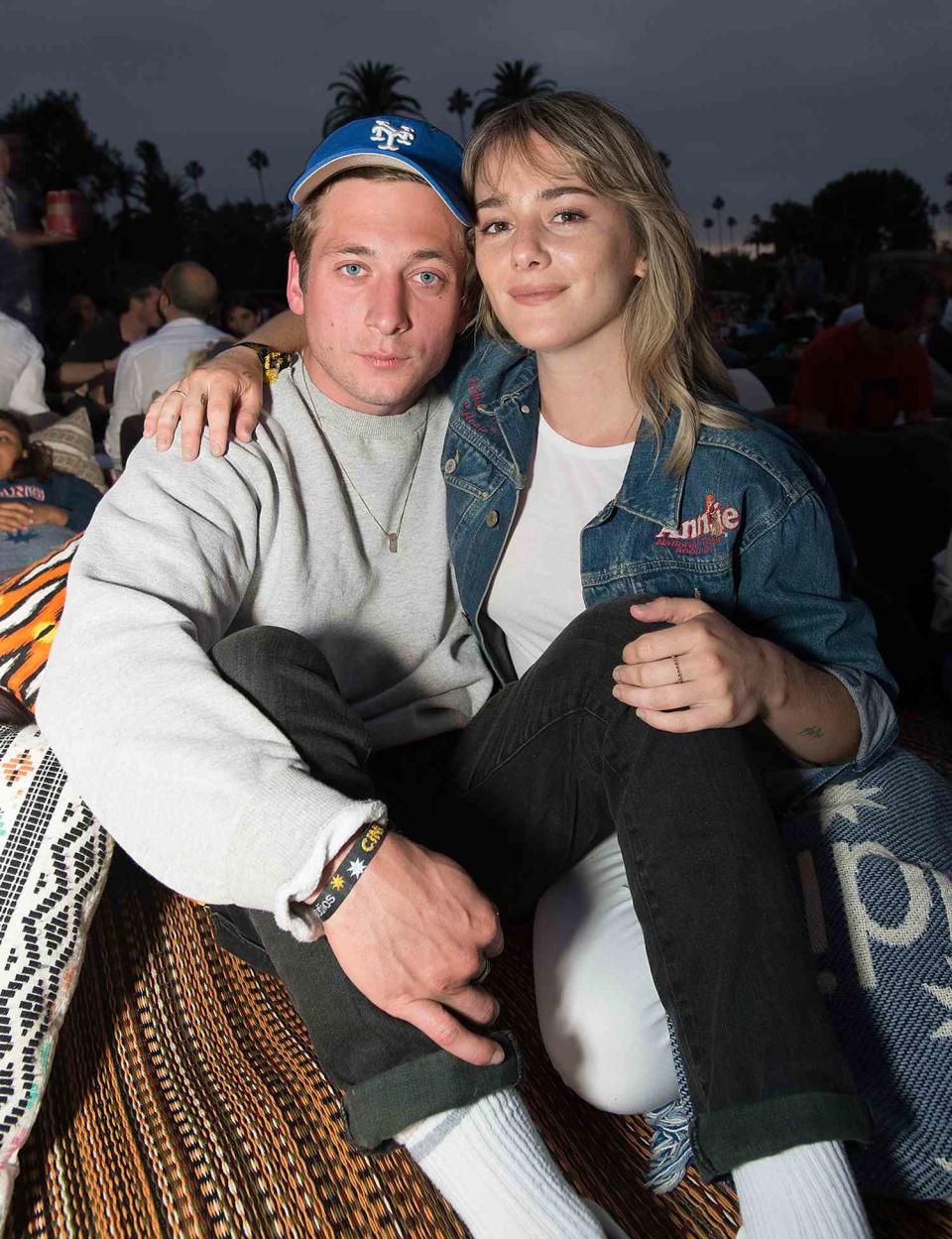 Jeremy Allen White and Addison Timlin attend Cinespia's screening of 'Dirty Dancing' held at Hollywood Forever on July 1, 2017 in Hollywood, California