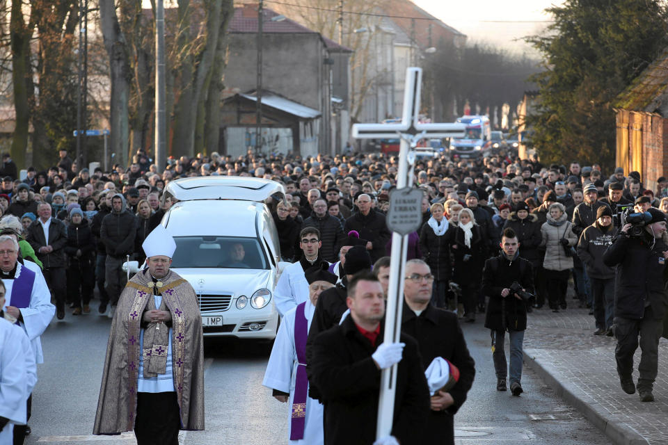 Funeral of Berlin Christmas market attack victim, Lukasz Urban, in Banie village, Poland