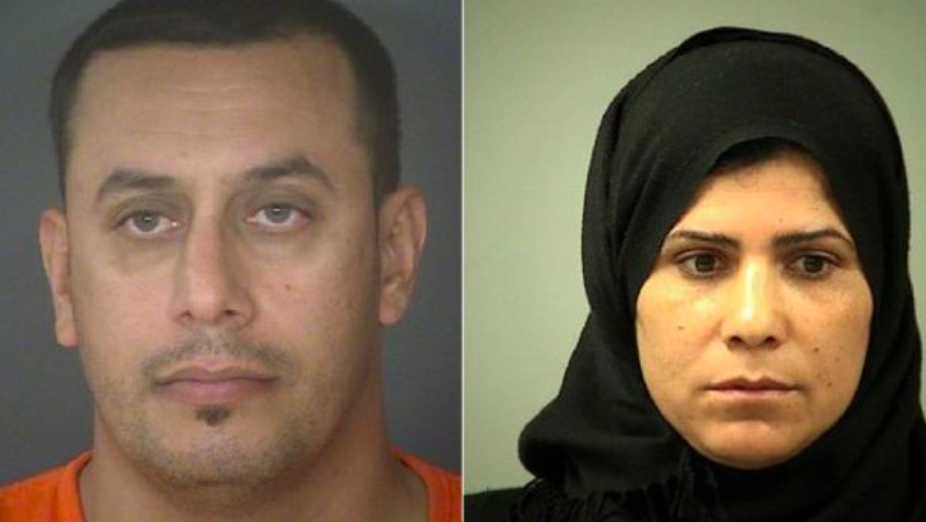 <em>Abdulah Fahmi Al Hishmawi (left) and Hamdiyah Saha Al Hishmawi (right) allegedly abused their daughter after she refused an arranged marriage (Police handout)</em>