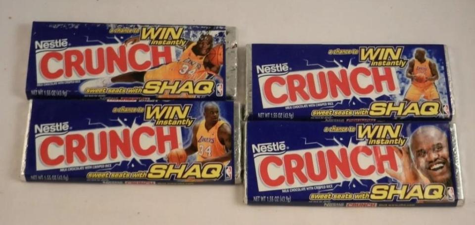 Shiny foil inside Crunch bar wrapper