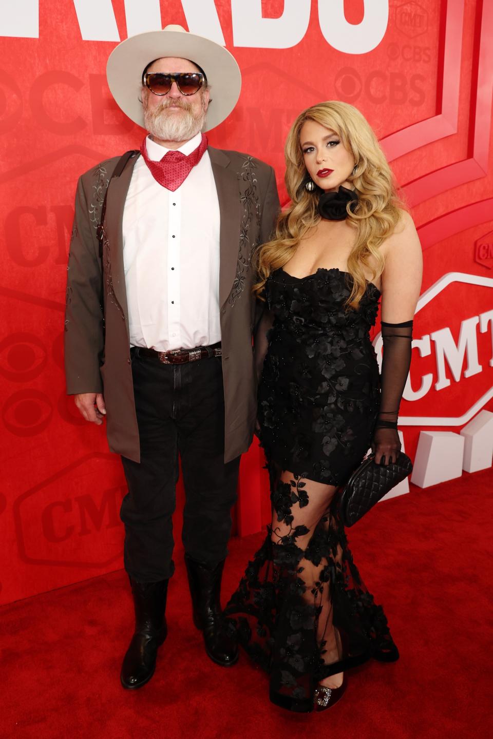 John Carter Cash and Ana Cristina Cash attend the 2024 CMT Music Awards at Moody Center on April 07, 2024 in Austin, Texas. 